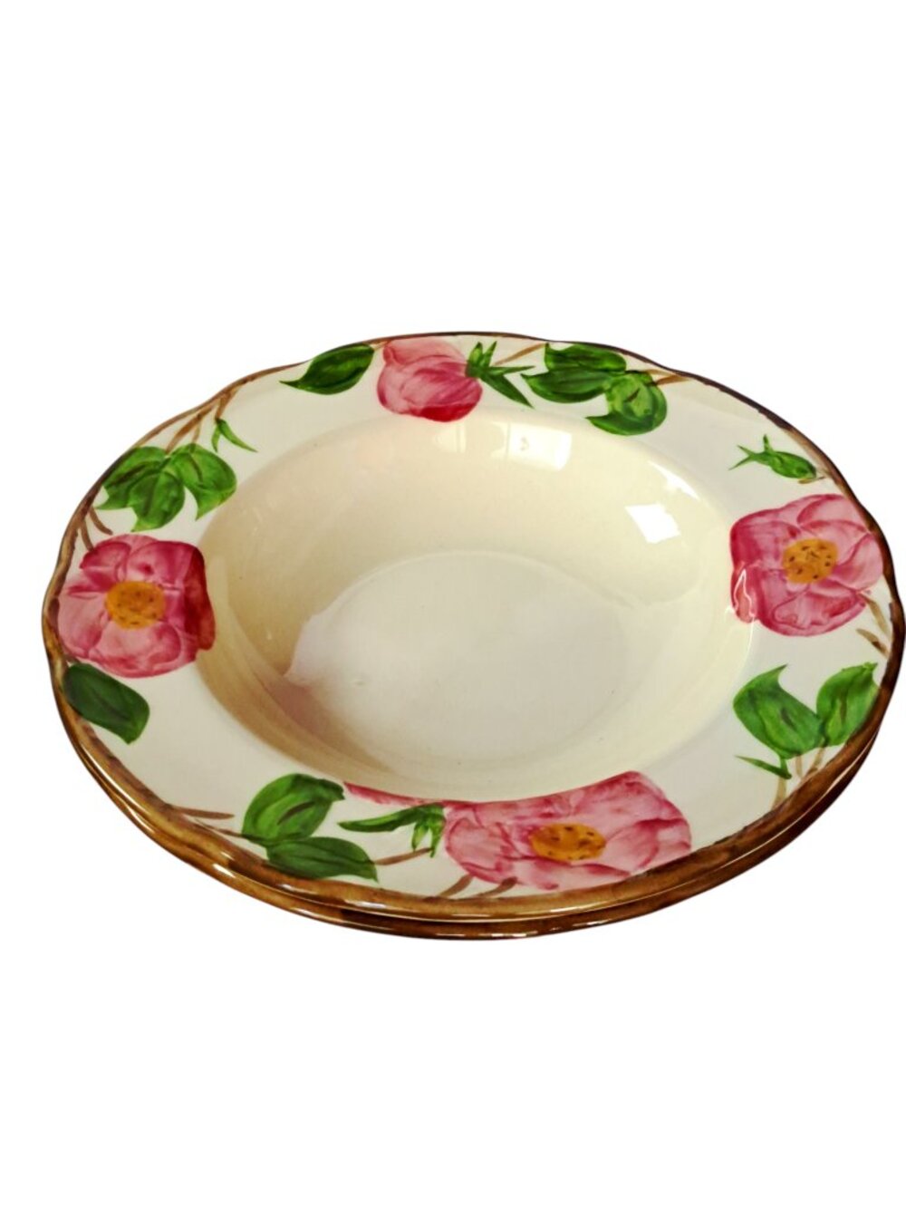 Franciscan Desert Rose Set of 2  8.5”Rimmed Soup Bowls Made in USA - Picture 3 of 9